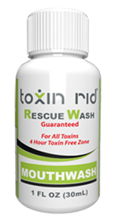 Toxin Rid Rescue wash mouthwash bottle